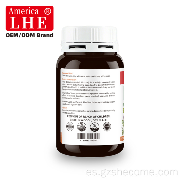 Shecome DGL Aloe Vera Cápsulas Salud Digestiva